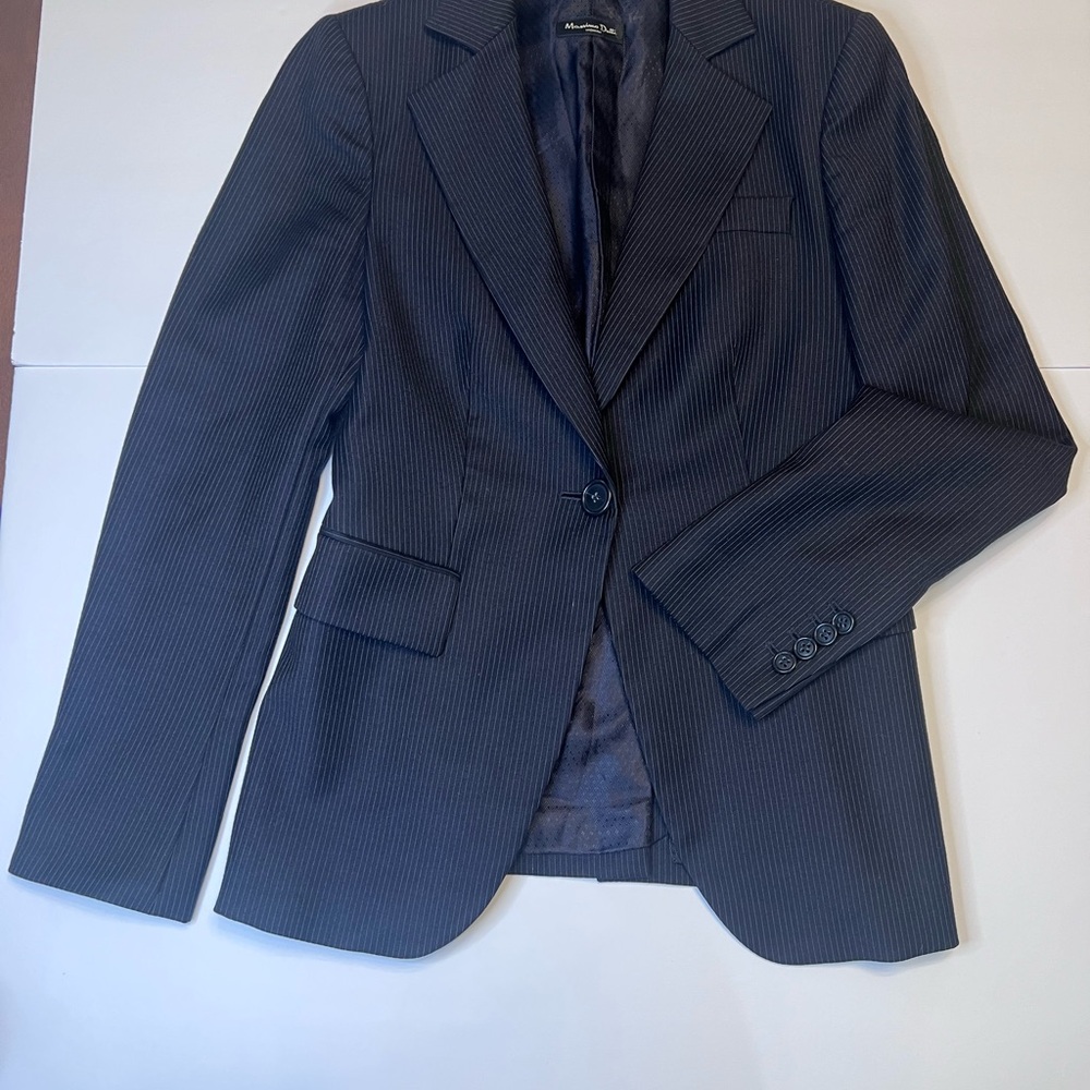 Woman’s Massimo Dutti Navy Pinstripe Blazer